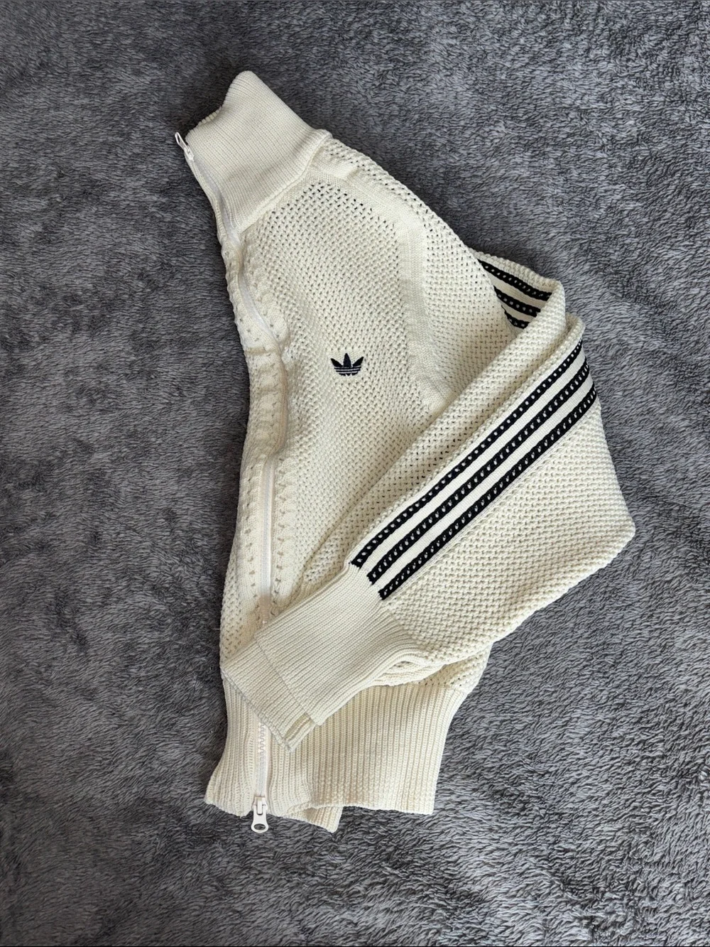 ADIDAS Knitted Crochet Firebird Track Top - Picture 3 of 3